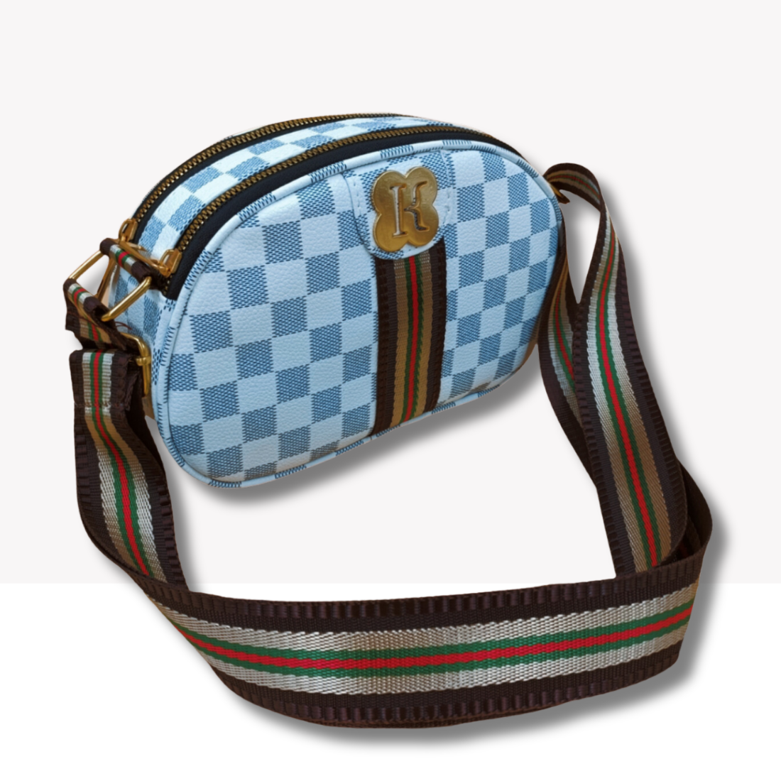 Checks Pattern Sling Bag